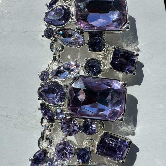 Talbots Lavender Purple Cable Knit Women's Sweater & Statement Necklace - Picture 11 of 12